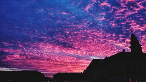 Scenic view of dramatic sky during sunset