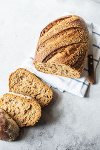 Close-up of bread on table