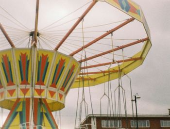 Low angle view of amusement park