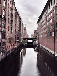 View of canal in city