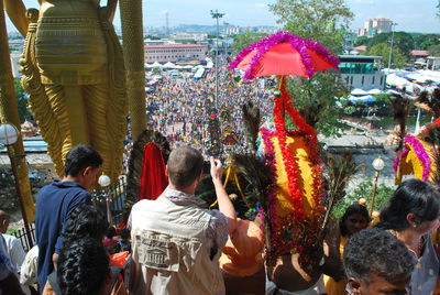 Group of people in market