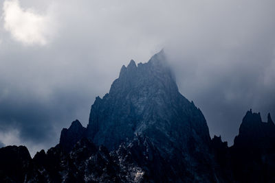 Panoramic view of rocky mountain against sky