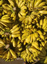 Full frame shot of yellow fruits for sale in market