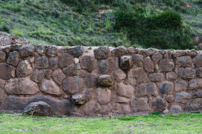 View of stone wall