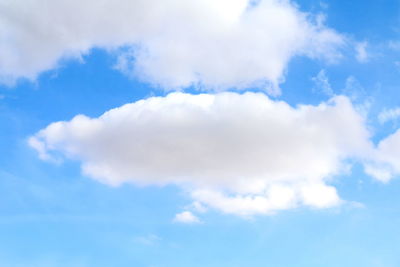 Low angle view of clouds in blue sky