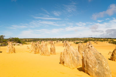 Panoramic view of desert against sky