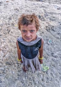 Portrait of smiling boy on beach