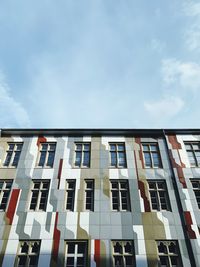 Low angle view of modern building against sky