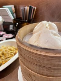 Close-up of food on table