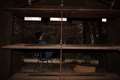 Woman sitting on bench