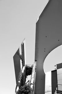 Low angle view of building against clear sky