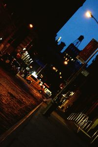 Low angle view of building at night