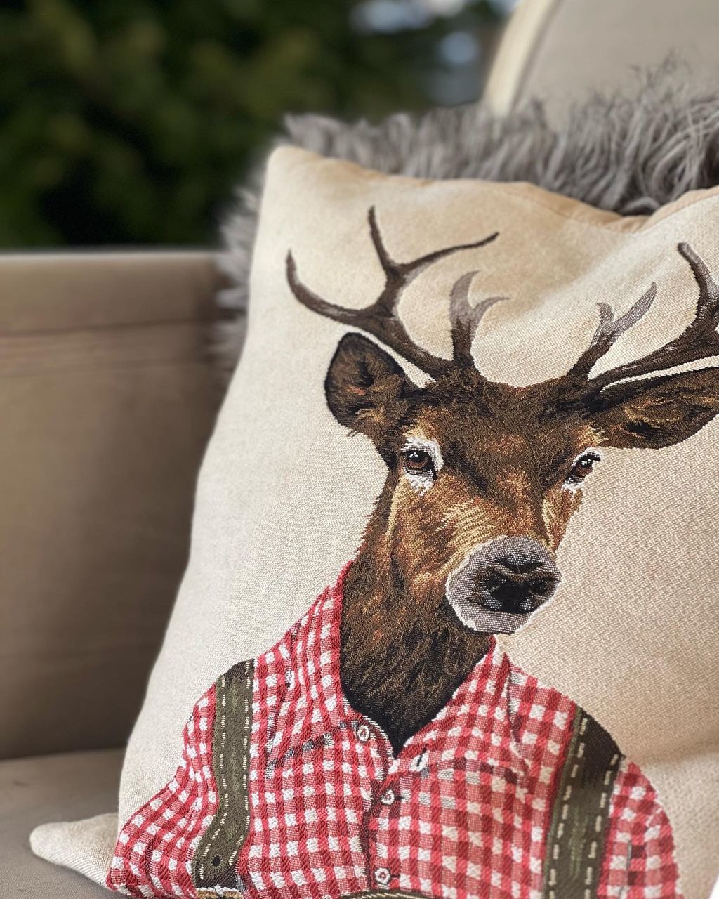 deer, animal, mammal, animal themes, reindeer, antler, one animal, animal wildlife, checked pattern, portrait, clothing, stuffed, domestic animals, no people, animal body part, animal head, indoors, decoration, front view, day, representation, nature