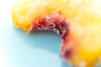 Close-up of fork over white background