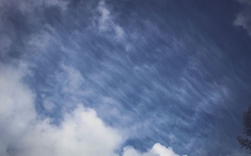 Low angle view of clouds in sky