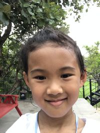 Portrait of cute boy smiling