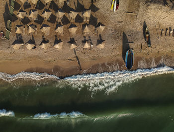 Close-up of wall by sea