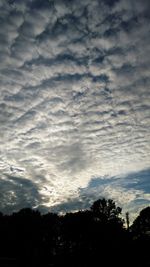 Low angle view of cloudy sky