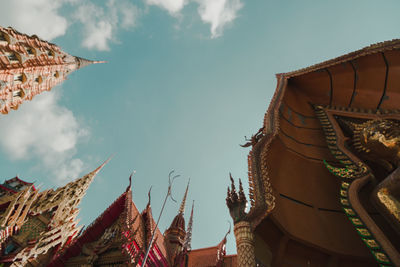 Low angle view of buildings against sky