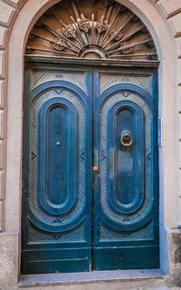 Close-up of closed door