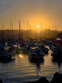 Boats in harbor