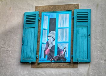 Man on window