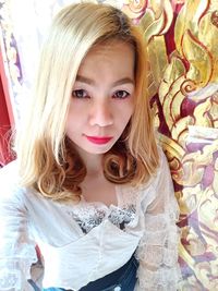 Portrait of girl wearing hat