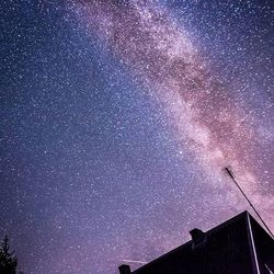 Low angle view of star field against star field