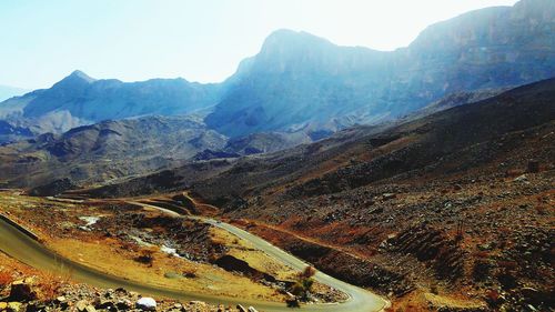 High angle view of landscape against sky