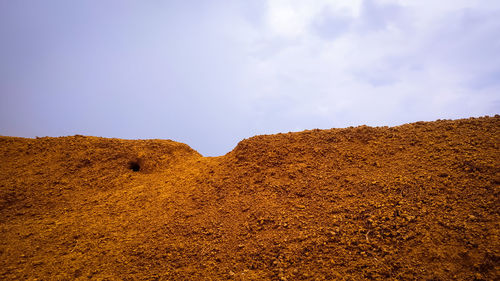 Low angle view of mountain against sky