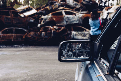 Close-up of car