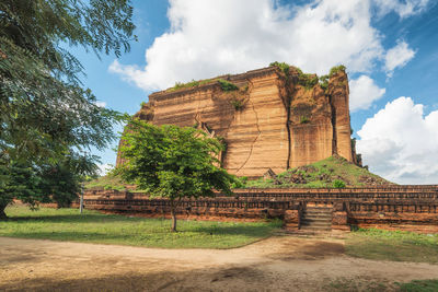 View of temple against cloudy sky