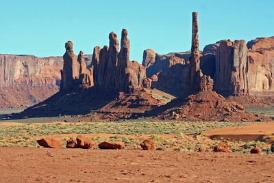 Panoramic view of rocks on landscape