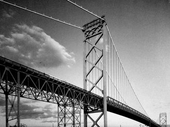 Low angle view of bridge against sky