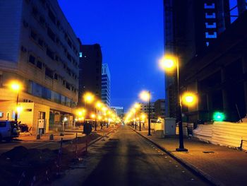 Street lights in city at night