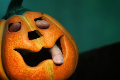 Close-up of halloween pumpkin