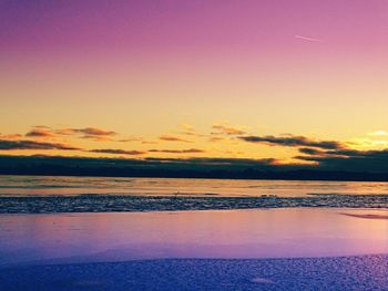 View of sea at sunset