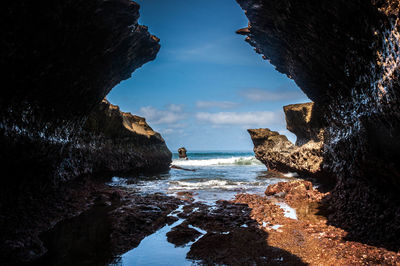 Scenic view of sea against sky