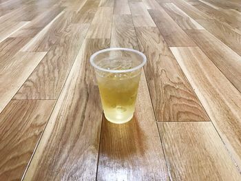 Close-up of beer on table