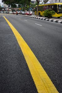 Zebra crossing on road in city