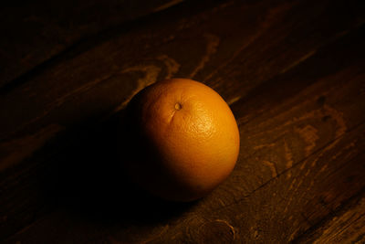 Close-up of orange on table