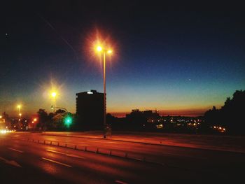 City street at night