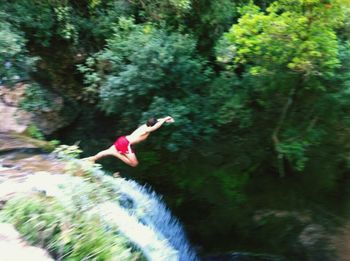 Woman in water