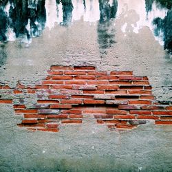 Brick wall against sky