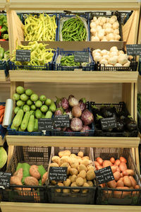 Food for sale at market stall