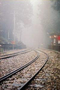 Railroad tracks against sky