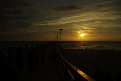 Panoramic view of sea against sky during sunset