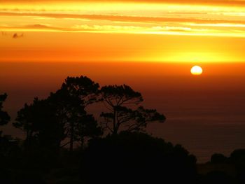 Scenic view of sunset over sea