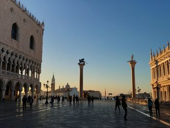 Group of people in front of st marks  square italy  against sky