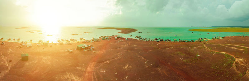 Panoramic view of sea against sky